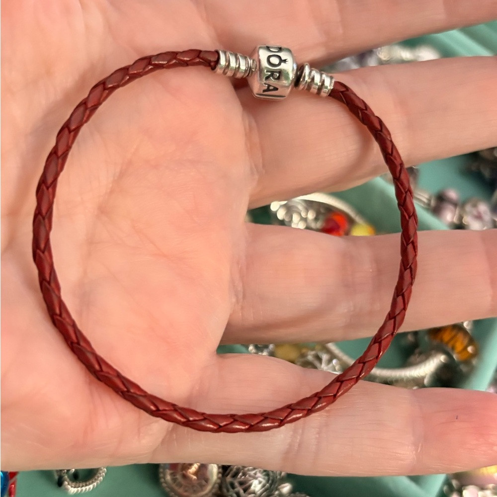 3 pandora leather braided bracelets - Picture 2 of 7